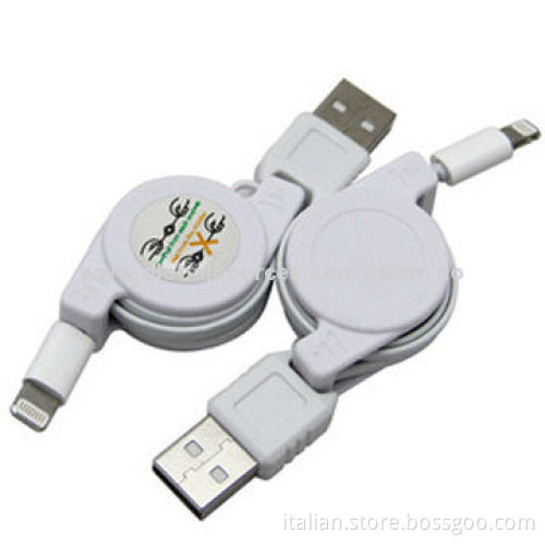 Factory Price Retractable Cables for iPhone 5/5s/5c, CE and RoHS Marks